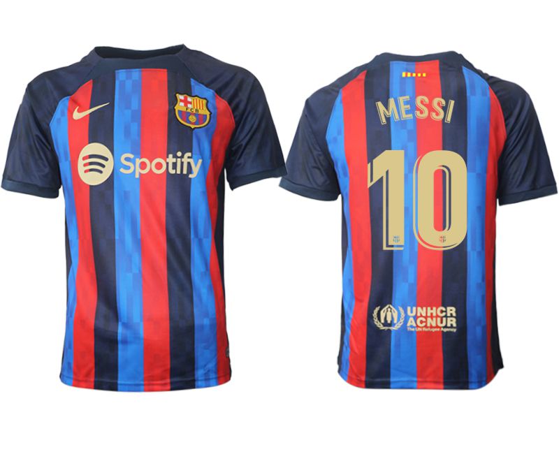 Men 2022-2023 Club Barcelona home aaa version blue #10 Soccer Jerseys